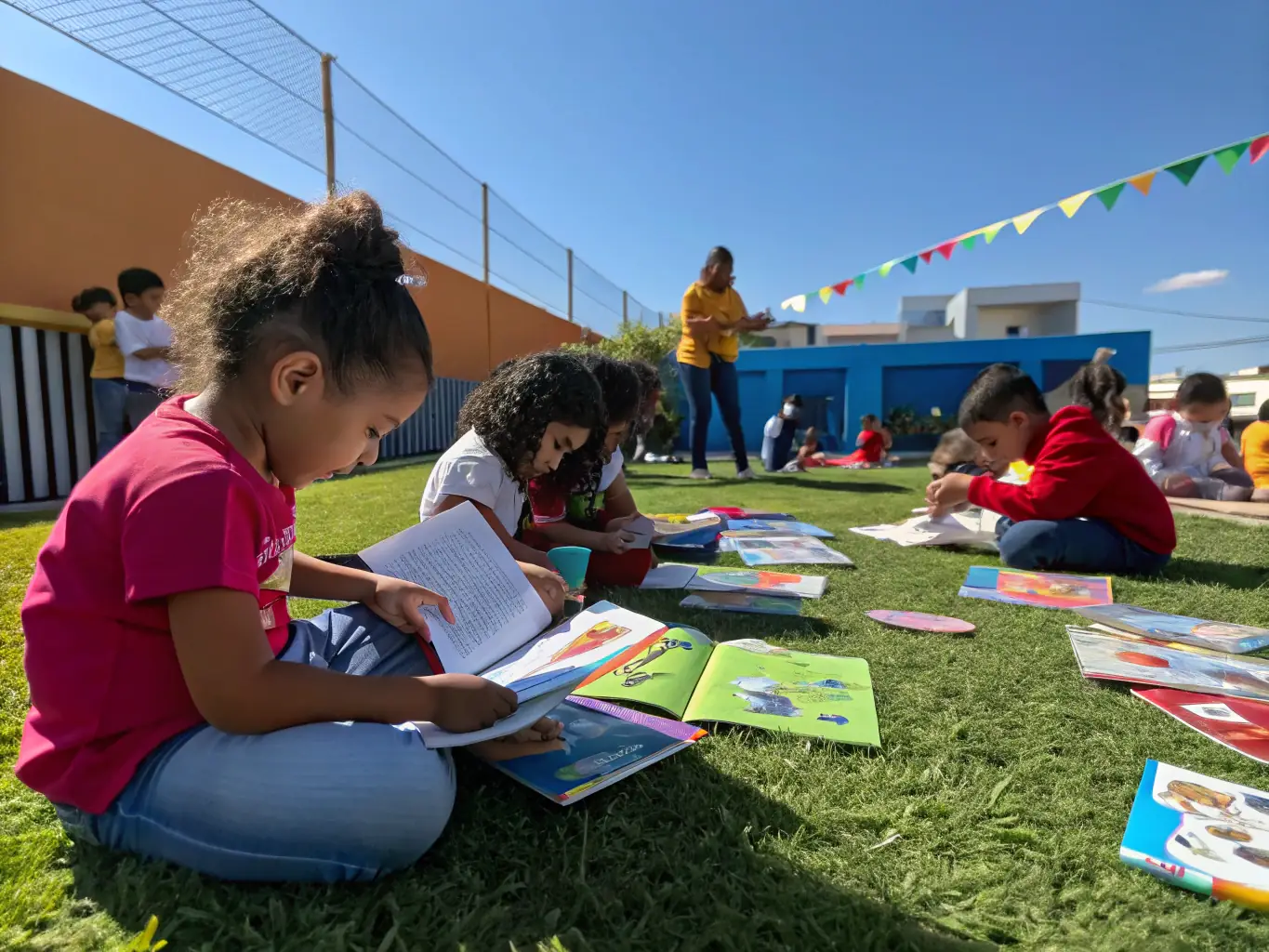 A group of children participating in an educational workshop about wildlife conservation, organized by SOCIETE DE CHASSE D'EXIDEUIL SUR VIENNE-LA PERUSE.
